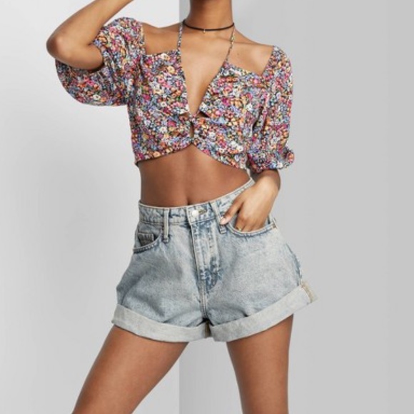 Highest Rise Mom Jean Shorts - Picture 2 of 7